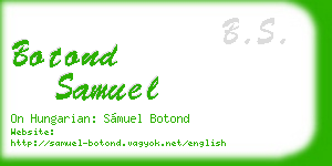 botond samuel business card